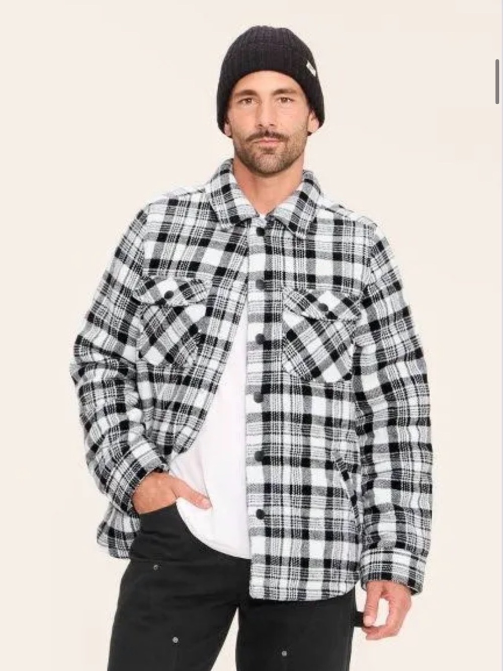 Woolrich x Target Black & White Plaid Shirt Jacket M | NWT